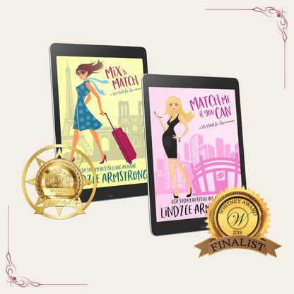 Mix 'N Match by Lindzee Armstrong, winner of the 2017 RONE award in contemporary sweet romance, and Match Me if You Can by Lindzee Armstrong, 2018 Whitney Award romance finalist