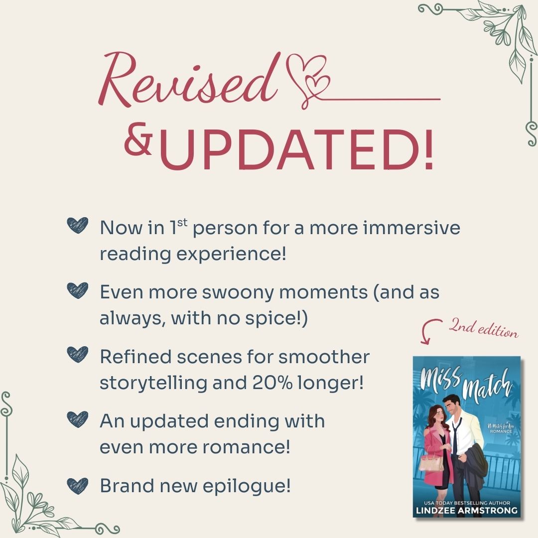 Miss Match by Lindzee Armstrong trope map revised and updated second edition, clean romantic comedy in the No Match for Love series