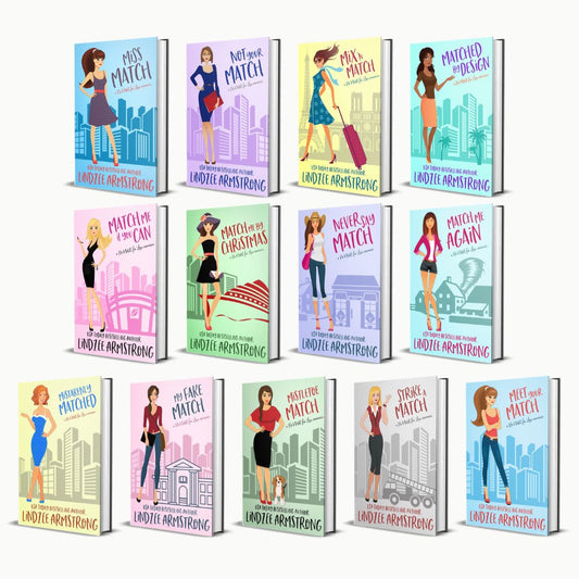 No Match for Love series by Lindzee Armstrong hardback box set, clean romantic comedy