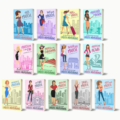 No Match for Love series by Lindzee Armstrong paperback box set, clean romantic comedy